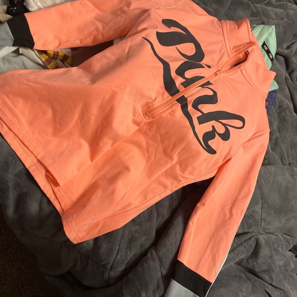 Pink long sleeve 1/4 zip